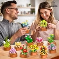 thumbnail image 4 of Hogokids Succulents Bouquet Building Set 12 Pack, 1403 PCS Artificial Flower Blocks, Flower Botanical Collection Toy for Boys Girls Adults Ages 10+, 4 of 10
