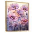 thumbnail image 2 of Designart "Delicate Moment With Violet Veiled Poppies II" Poppies Floater Framed Canvas Wall Art, 2 of 5