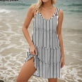 thumbnail image 2 of Ludearly Sundresses for Women 2026 Vacation Swimsuit Cover Ups Floral Beach Dress T-Shirts Tank Dresses S&Black#03, 2 of 5