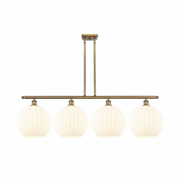 Innovations Lighting - White Venetian - 4 Light Stem Hung Island In Modern