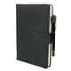 thumbnail image 4 of Cuaderno A5 con cubierta de cuero sintético, suave, resistente a la tinta, papel grueso, papel rayado, con estuche para bolígrafos, para la escuela, la oficina, viajes, color negro, 4 of 15