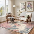 thumbnail image 2 of KUETH 5x7 Low Pile Flower Rug for Living Room, Machine Washable Soft Non Slip Backing Area Rug, Dusty Pastel Rug for Bedroom Dining Room, 2 of 4