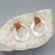 thumbnail image 2 of 1 par de pendientes de aro para mujer y niña, colgante de bolso, pendientes bohemios Retro, pendientes irregulares geométricos redondos de plata con personalidad de temperamento JAMW Sencillez, 2 of 5