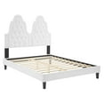 thumbnail image 3 of Modway Alexandria Performance Velvet Twin Platform Bed in White, 3 of 10