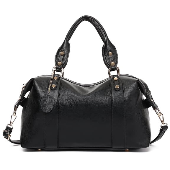 KALUNMA Leather Tote Shoulder Bag for Women Crossbody Handbag with Top Handles Hobo Bag