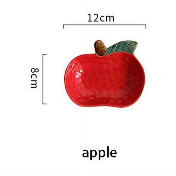 Fruit Shape Sauce Dish Ceramic Seasoning Dipping Bowl Ketchup Soy Vinegar Dip Dish Fruit Salad Butter Plate Tableware Decoration apple