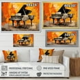 thumbnail image 4 of Designart "Modernist Melody Maker In Orange Piano" Music Floater Framed Wall Art Prints, 4 of 5