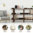 thumbnail image 6 of Costway 59'' 3 Tier Console Table with Storage Wooden Sofa Entryway Table Brown Walnut, 6 of 9