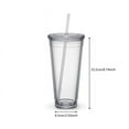 thumbnail image 2 of Insulated Tumblers Double Wall Clear Plastic Tumblers 1 Pack 24oz Tumblers with Lids and Straws,Reusable Cups With Straw,Perfect for Parties, Birthdays,Gifts (24oz, Transparent), 2 of 7