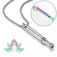 thumbnail image 5 of GKNET Stainless Steel Mindfulness Breathing Relief Anxiety Stress Necklace Breathlace-Silver, 5 of 9