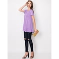 thumbnail image 5 of Made by Johnny Women's Tunic Top Casual T Shirt for Leggings S-5XL Plus Size XXXXXL LILAC, 5 of 6