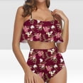 thumbnail image 1 of Pisexur Tankini Swimsuits for Women Tummy Control Two Piece Bathing Suits Ruffled Flounce Tankini Top with High Waisted Bottom Bikini Set, 1 of 6