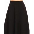 thumbnail image 5 of Women Solid Polyester A-Line Flared Midi Skirt with Elastic Waistband, Size Range S to 3XL, Plain Elegant Casual Bottoms Suitable for Daily Wearing and Conventional Office Working Scenarios, 5 of 10