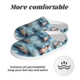 thumbnail image 6 of Fotbe Sea Marine And Lighthouse Pattern Women's Fuzzy Curly Fur Memory Foam Loafer Slippers Indoor Outdoor Slippers Winter Home Shoes-46/47, 6 of 7