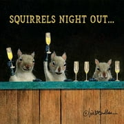 Paperproducts Design Decorative Paper Beverage Napkins, Squirrel's Night Out