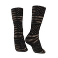 thumbnail image 3 of Goofa American Flag with Desert Camouflage Printed Men's Crew Socks, Soft Durable Breathable Moisture-Wicking with Odor Control Cotton socks, 3 of 9