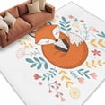thumbnail image 2 of 6'x9' Area Rugs, Cartoon Animals Indoor Outdoor Area Rug for Living Room Bedroom, Watercolor Cute Flower Leaf Plant Washable Bathroom Rugs Kitchen Floor Carpet Mats Home Decor Aesthetic, 2 of 8