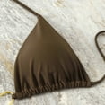 thumbnail image 3 of Dresfit Women's Minimalist One Piece Swimsuit - Soft Fabric Casual Swimwear Brown M, 3 of 7