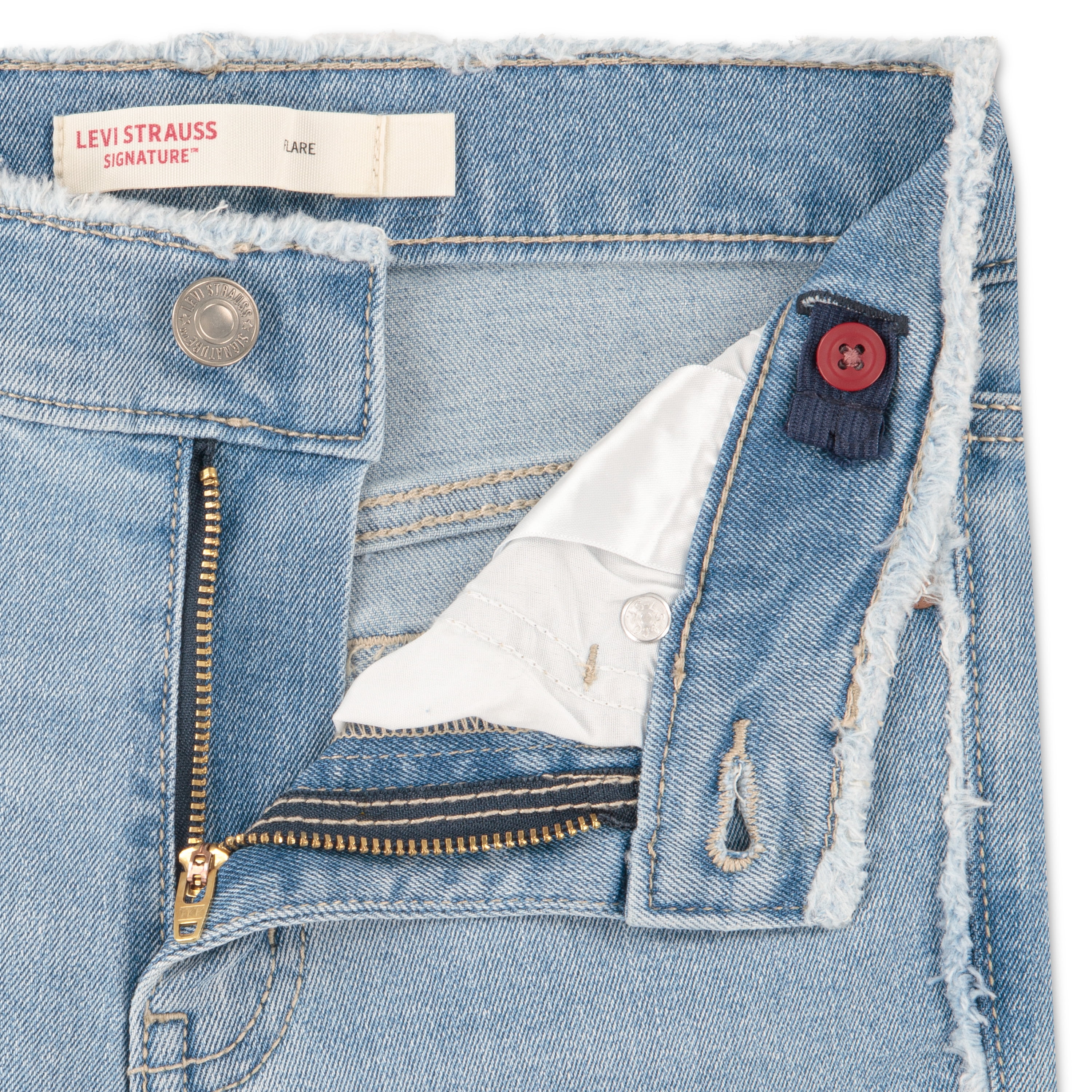 Levi Strauss Signature Girls Fray Edge Flare Jean, Size 5-18