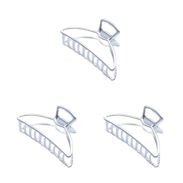 maskred Pinces à Griffes Mode Grand Style Simple Pratique Style Simple Robuste Accessoires Exquis Barrettes pour Femmes Argent/arc 3Ensemble