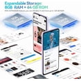 thumbnail image 4 of OUKITEL C57S Cell Phone Android 14 Smartphones - 8GB RAM 64/128GB ROM Mobile Phones, 6.52 inch HD+, 4300 mAh Smartphone for Teenagers, Octa-core, 13 MP + 5 MP Cell Phones Dual SIM 4G T-Mobile Phone, 4 of 8