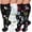 style1, variant on 4 Pairs Wide Calf Compression Socks for Women Men Circulation  Plus Size Knee High Support Stockings for Circulation , Nurses , Running ,4XL