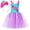 Sky Blue, variant on Carnival Cosplay Party Costumes Girls Rainbow Color Blocked Sequins Party Dresses Dress for Girls Tutu Dress