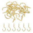 thumbnail image 1 of Uxcell Ceiling Hooks for Hanging Plants Copper Plating Metal Screw-in Ceiling Cup Hooks Self-Tapping Screw Eye Bolt 1.5 Inch, 1 of 6