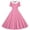 Hot Pink, variant on Girls Summer Dress,Plaid Print Lapel Short Sleeve Style Dance Dress with Button Waist for Girls Spring Summer,Dress for Girls Orange 5-6 Years