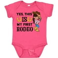 thumbnail image 3 of Inktastic Yes, This is My First Rodeo- Cowgirl in Hat and Boots Girls Baby Bodysuit, 3 of 5