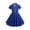 Blue, variant on LNZGNM Girl's Polka Dot Dress Notch Lapel Button 1950s Dresses Cute Cozy Short Sleeve Swing Dress 3-12 Years, Green