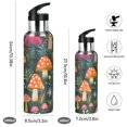 thumbnail image 2 of Yayeee 20oz Insulated Water Bottle Double Wall Stainless Steel with Flip Straw Lid, Orange Mushroom, 2 of 7