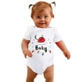 thumbnail image 3 of Youmylove Boys Girls Romper Bodysuit Short Sleeve Christmas Cartoon Letter Printed Fall Clothes Kids Jumpsuits Clothing Dailywear, 3 of 5