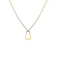 thumbnail image 1 of 18k Gold Plated Padlock Necklace Letter Necklaces For Women Minimalist, 1 of 3
