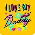 thumbnail image 4 of Inktastic I Love My Daddy 80s Retro Style Boys or Girls Baby Bib, 4 of 4