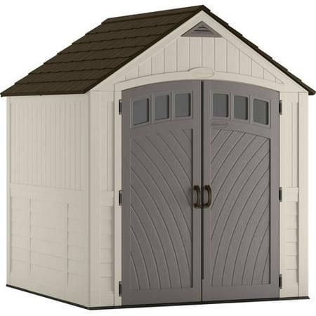 Suncast 322 cu. ft. 7x7 Covington® Resin Storage Shed, Vanilla, BMS7725