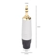 thumbnail image 2 of lionlar Aluminium Alloy 3.5mm Stereo Jack Plug Connector for Audio Cable Soldering DIY, 2 of 9