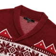 thumbnail image 6 of Yesfashion Men's Christmas Sweaters Holiday Reindeer Snowflakes V Neck Jumpers, 6 of 9