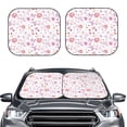 thumbnail image 2 of Balery Retro Floral Parasol para parabrisas de coche de 2 piezas | Parasol plegable para parabrisas delantero de coche para la mayoría de sedanes-Large, 2 of 6