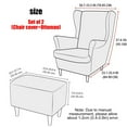 thumbnail image 3 of CHOK 2024 Wing Chair Slipcover Chair Covers For Wingback Chairs Stretch Sofa Cover Furniture Protector Couch Soft With Elastic Bottom-Pink-Chair Cover, 3 of 8