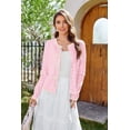 thumbnail image 6 of Arach&Cloz Women’s Bow Sweaters Fall Color Block Casual Cardigan Sweaters 2025, 6 of 8