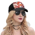 thumbnail image 5 of Naloa Red Sun Flame Fox Adult adjustable Print Baseball Hat, Patchwork curved brim baseball capfor Men and Women, One Size, 5 of 5