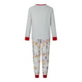thumbnail image 5 of Elippeo Family Matching Christmas Pajamas, Baby Romper/Pet Clothes/Letter Snowflake Elk Print Long Sleeve Tops and Pants Sleepwear Set, 5 of 10