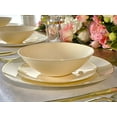 thumbnail image 5 of " OCCASIONS " 720 Piece set (120 Guests)-Wedding Plastic Plates & cutlery -Disposable Dinnerware 10.25'', 7.5'' + Silverware w/double fork (Bali in Ivory & Gold), 5 of 7