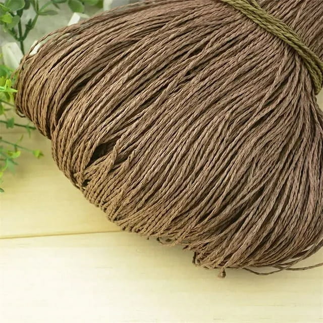 600 Meter 500g Summer Raffia Yarn Crochet Natural Straw Threads Handcrafts For DIY Knitting Hat Handbag Basket Rattan Material