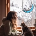 thumbnail image 5 of Loss of Cat Sympathy Gift, Cat Memorial Gifts for Cat Lovers, Pet Sympathy Gifts for Cats,Pet Memorial Gifts Orange Cat on Moon,Stained Window Hanging Acrylic Suncatcher, 5 of 7