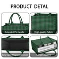 thumbnail image 4 of Large Capacity Tote Bag,Green Black Checkerboard Checkered Pattern Handbag Fashion Luxury Tote Bag,15.7"x13"x 5.1" Inches,Laptop Compatible, 4 of 6