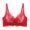 Red., variant on HBGVBA Push Up Bras for Women V Neck Thin Strap Floral Print Lace Colorblock Comfortable Bra