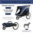 thumbnail image 5 of 2-in-1 Dog Bike Trailer, Heavy Duty 100lbs Pet Stroller Cart Bicycle Carrier, Easy Folding Cart Frame with Quick Release Wheels and Internal Leash, Blue, 5 of 9