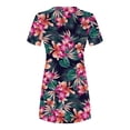 thumbnail image 4 of SMihono Robe Maxi Bohème d'Été pour Femmes Grande Taille Mode Féminine Col Rond Manches Courtes Robe Imprimée Chandail Plage Robe d'Été, 4 of 4